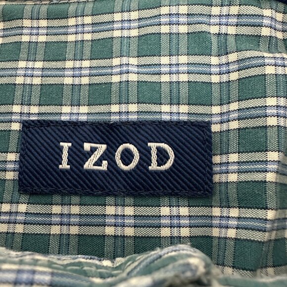 Izod Men's Button-Down Long Sleeve Plaid Shirt XXL Easy Care Cotton Blend - Picture 3 of 6